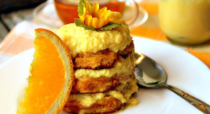 Тыквенные оладьи с курдом