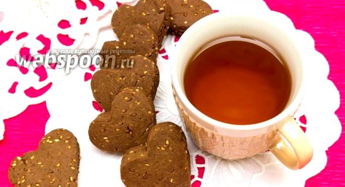 Шоколадное печенье с кунжутом