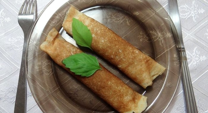 Блинчики с куриной грудкой