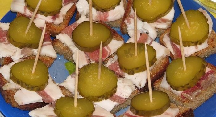 Канапе Закусочные