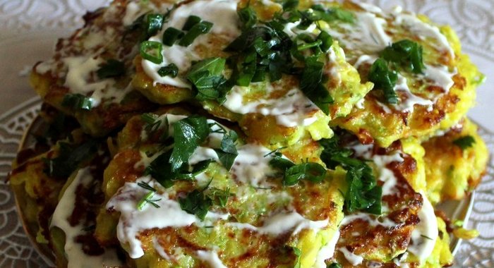 Картофельно-кабачковые оладьи