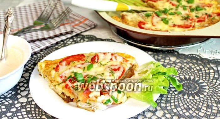 Тилапия с помидорами в омлете, запечённая в духовке