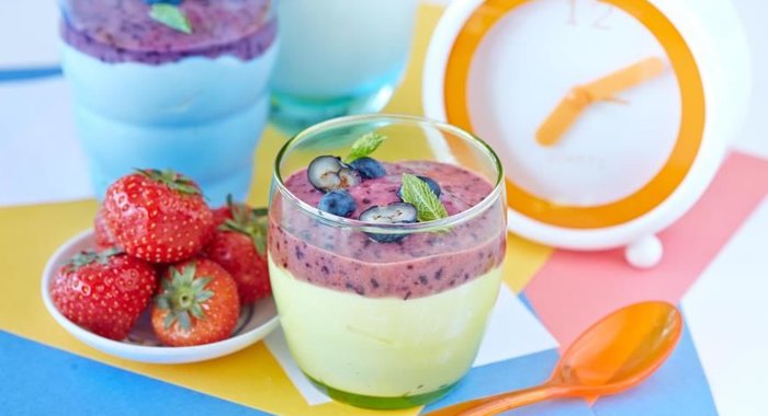 Мгновенный творожный крем с ягодами