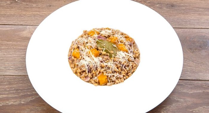 Перловое ризотто с тыквой