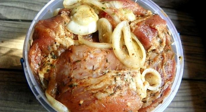 Мясо в собственном соку для шашлыка
