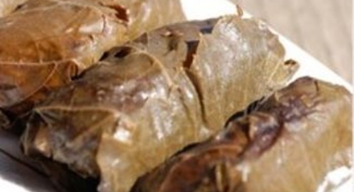 Долма с перловкой и куриными желудками