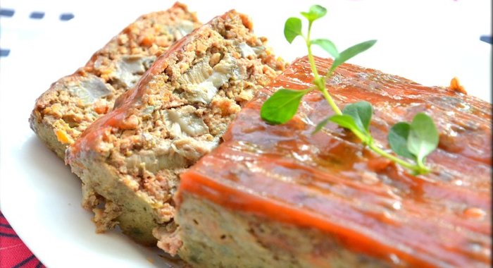 Запеченный паштет с грибами