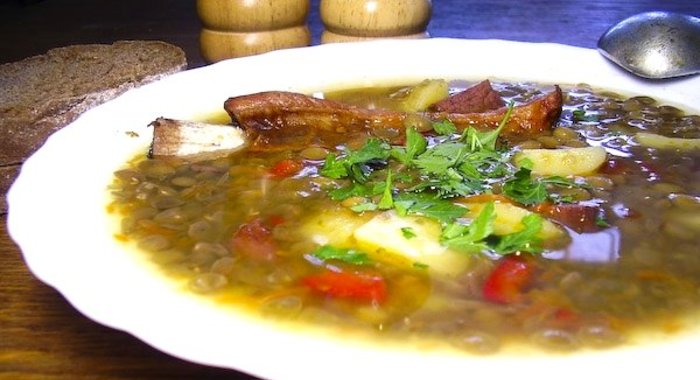 Чечевично-гороховый суп