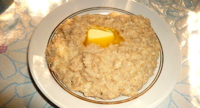 Овсяная каша с сыром