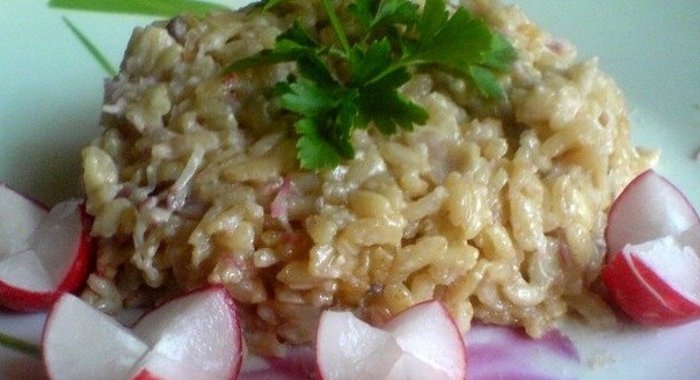 Ризотто весеннее с редисом