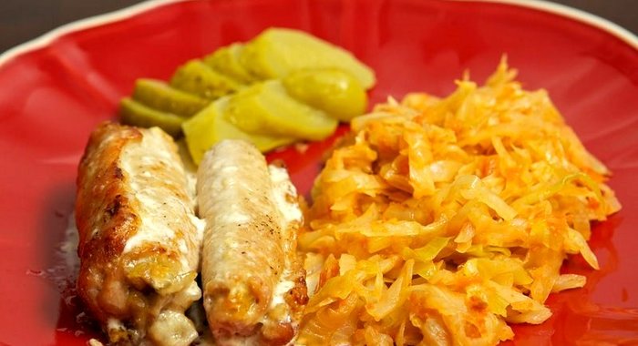 Рулетики из свинины в духовке