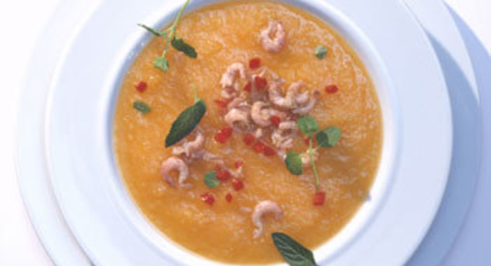 Суп-пюре с креветками от руслана алехно