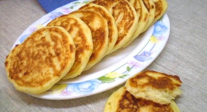 Оладьи с двумя видами сыра