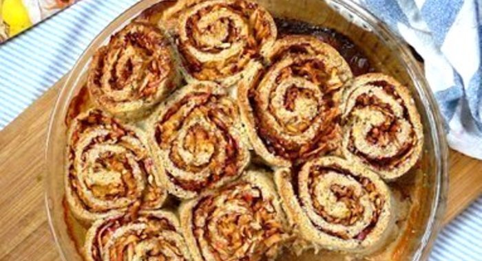 Запеканка с яблоками и хрустящей корочкой