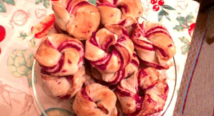 Веночки с клюквенным джемом