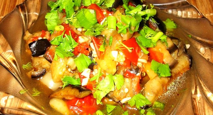 Острое рагу из баклажанов