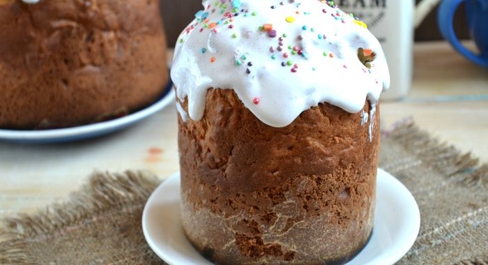 Пасхальный кулич на сметане без дрожжей