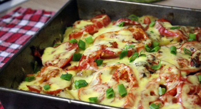 Запеканка из овощей со свининой