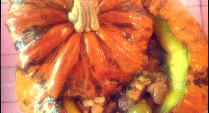 Баранина со специями, запеченная в тыкве по рецепту Андрея Рывкина