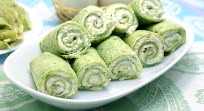 Блины со шпинатом