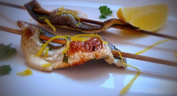 Шашлычки из рыбы с мёдом и розмарином