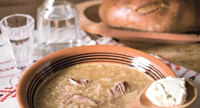 Щи с разварным мясом