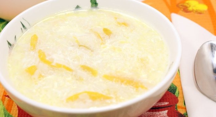 Рисовая каша с персиком