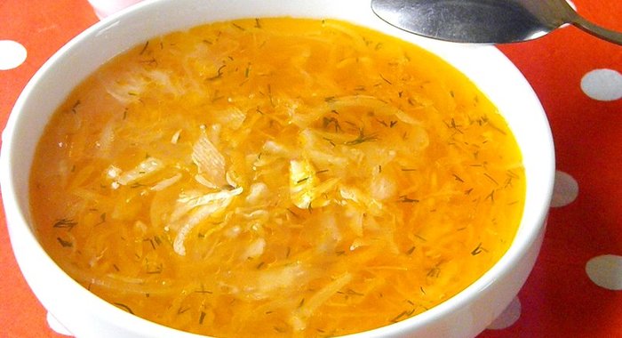 Постные щи из квашеной капусты
