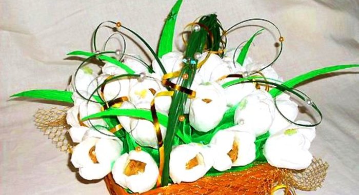 Букет из конфет для девочки