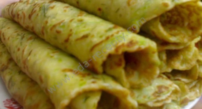 Рулетики из кабачков с чесноком