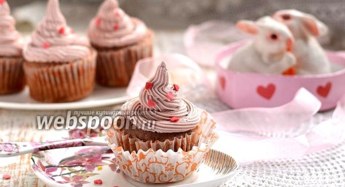 Капкейки с красным вином