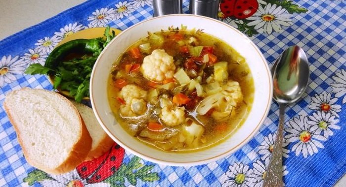 Овощной суп в мультиварке