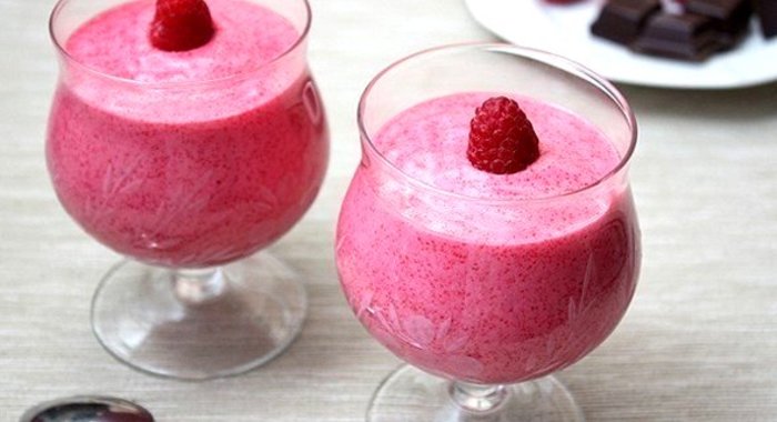 Клюквенный мусс с манкой