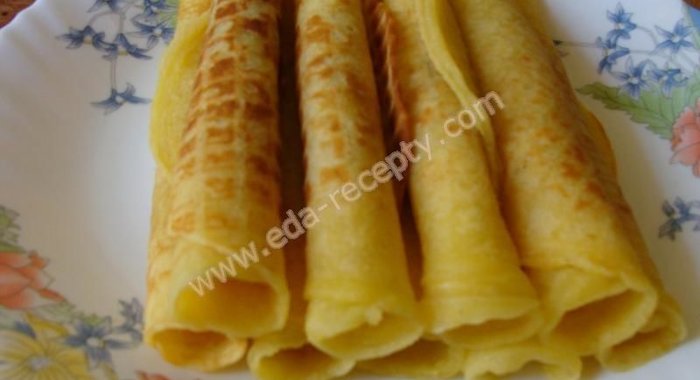 Вафельные трубочки с джемом