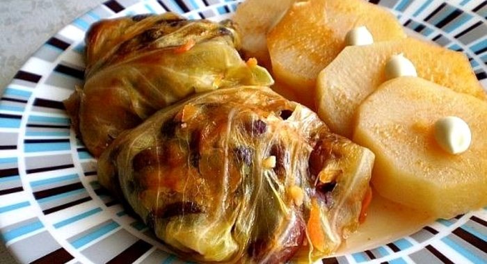 Голубцы с фасолью