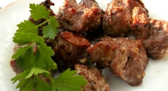 Шашлык из говядины на кефире