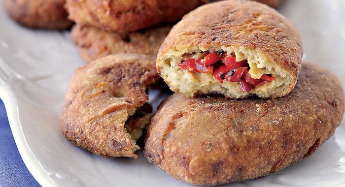 Баклажанные котлетки со сладким перцем