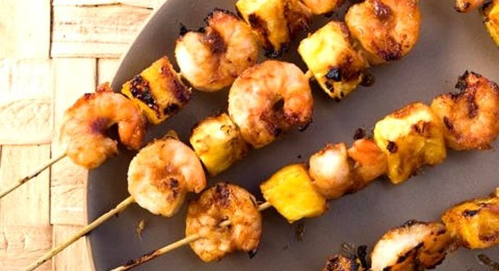 Шашлык из креветок