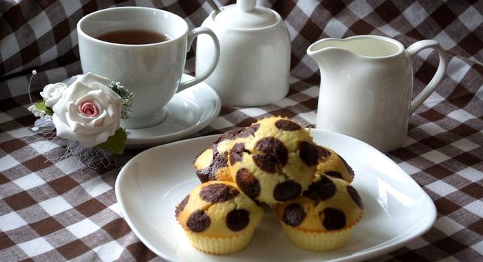 Кексы в горошках к чаю