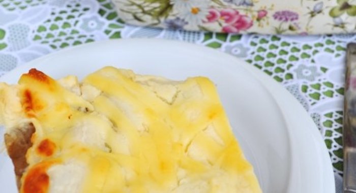 Лазанья с говядиной и грибами