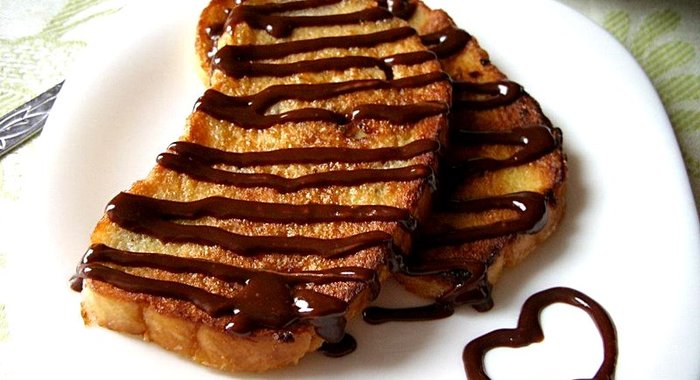 Гренки с шоколадом