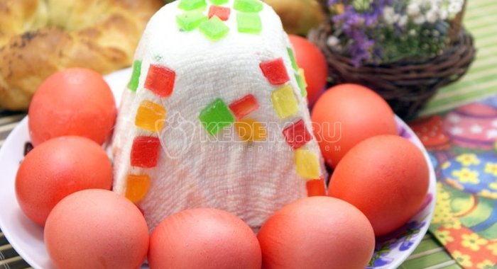 Творожная пасха с цукатами