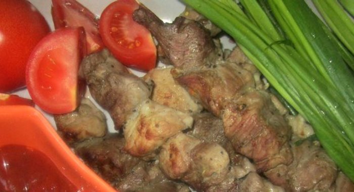 Свиной шашлык с киви