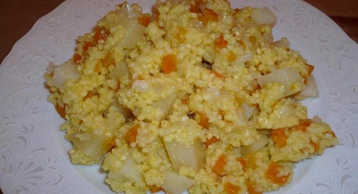 Плов из пшена с картофелем