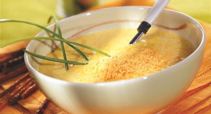 Овощной суп с сыром чеддер