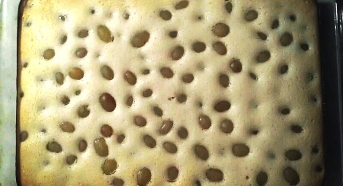 Творожная запеканка с виноградом (Weintraubenkuchen mit Quark)
