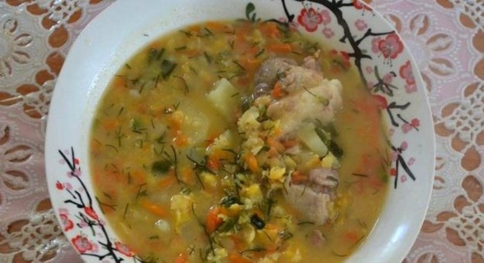 Гороховый суп со свининой в мультиварке