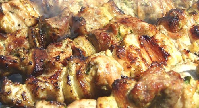 Шашлыки из курицы с цукини