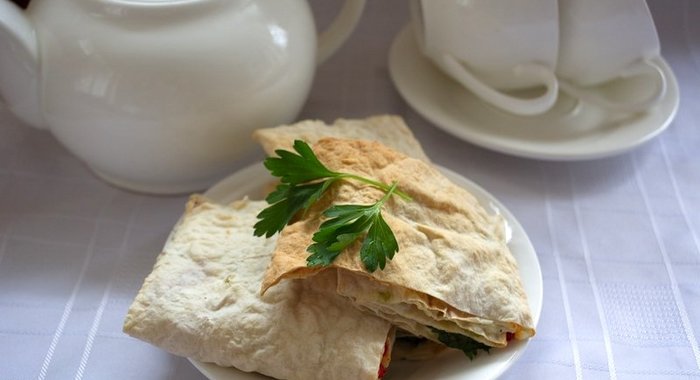 Лаваш с творожным сыром