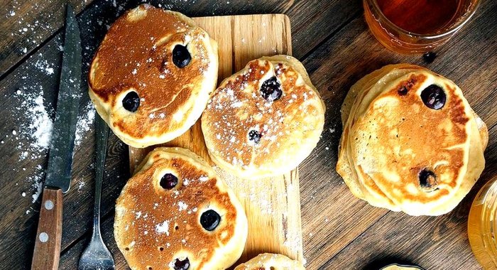 Черничные панкейки